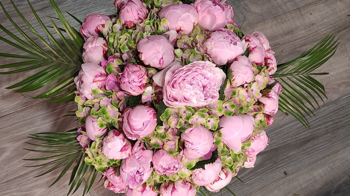 Bouquet de pivoines et hortensias 2